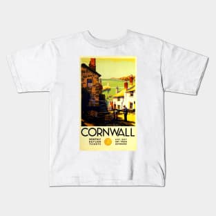 Vintage Travel - Cornwall Kids T-Shirt